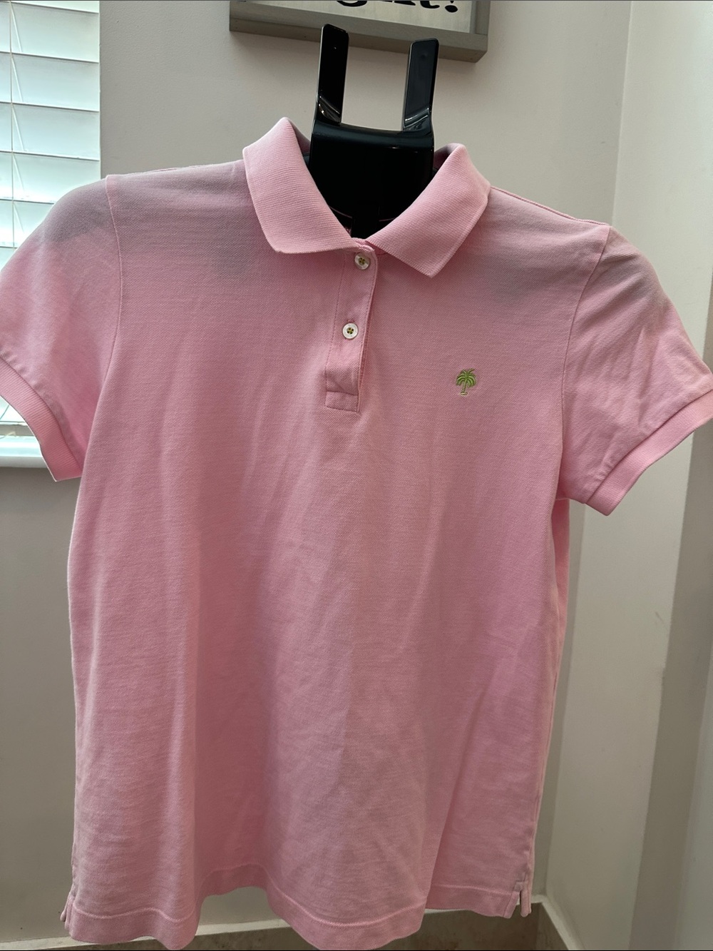 Lilly Pulitzer Pink Polo with Lime Trim